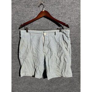 CPO Provisions Shorts Mens 33 Blue Striped Chino Lightweight Casual Summer